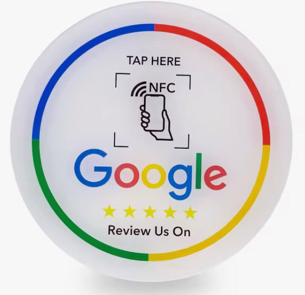 Round Review Card white