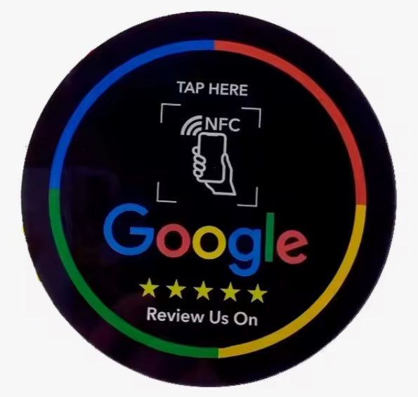 Round Review Card black